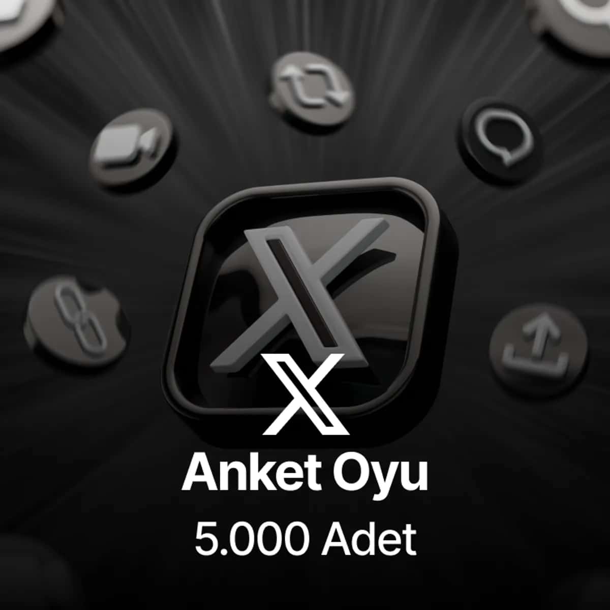 Twitter (X) 5.000 Global Anket Oyu 